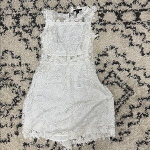 Elegant White Lace Dress